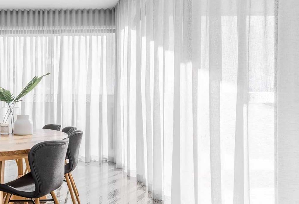sheer curtains Melbourne living room elegant floor to ceiling natural light