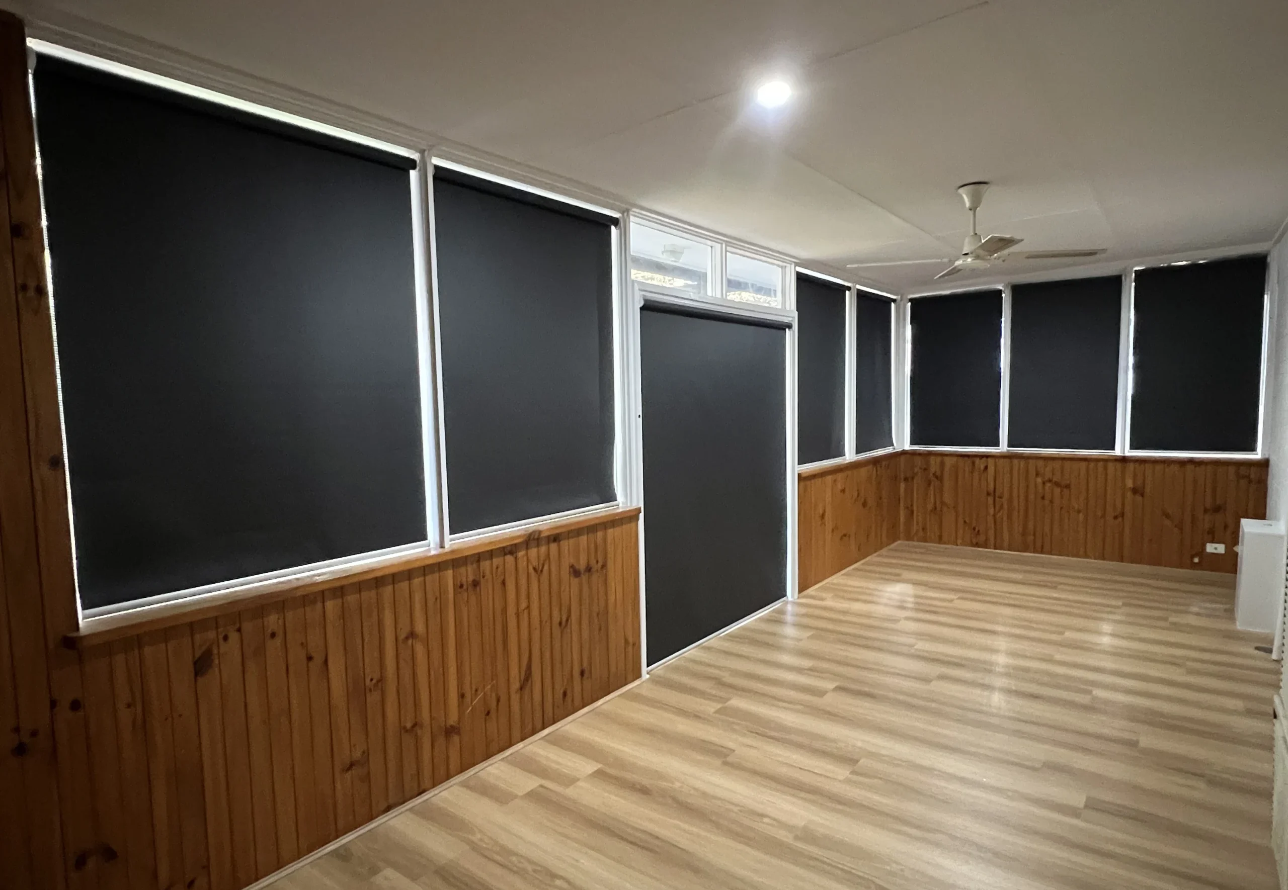 blockout blinds Melbourne sliding door full light block