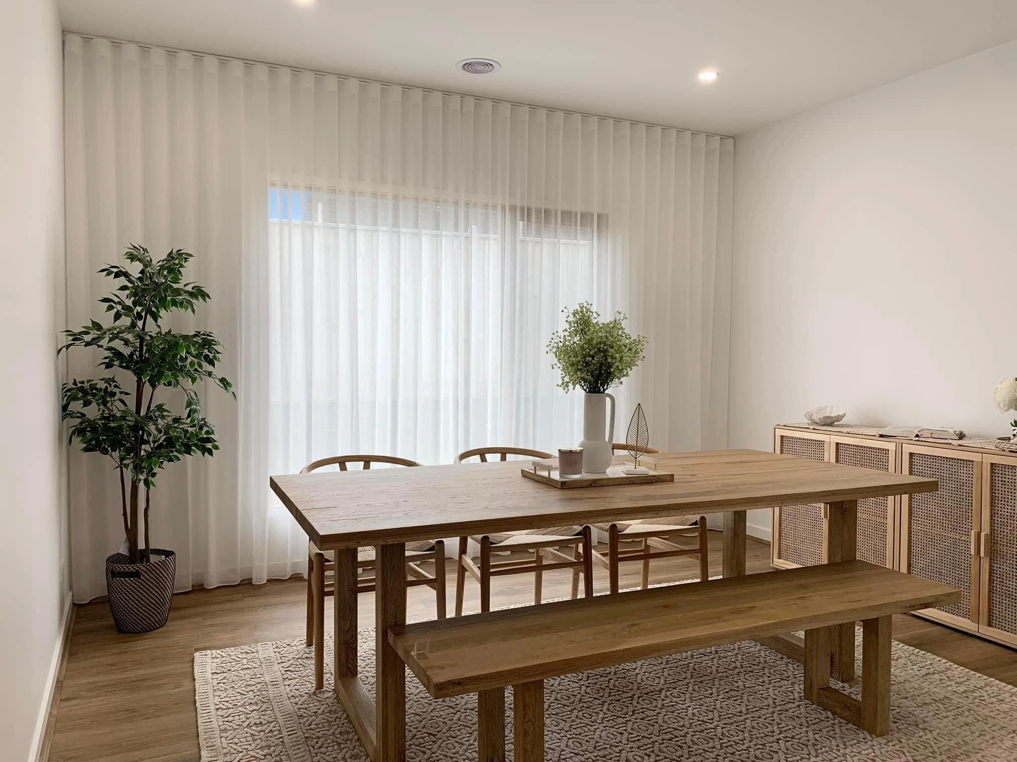 sheer curtains Melbourne living room floor to ceiling light filtering custom