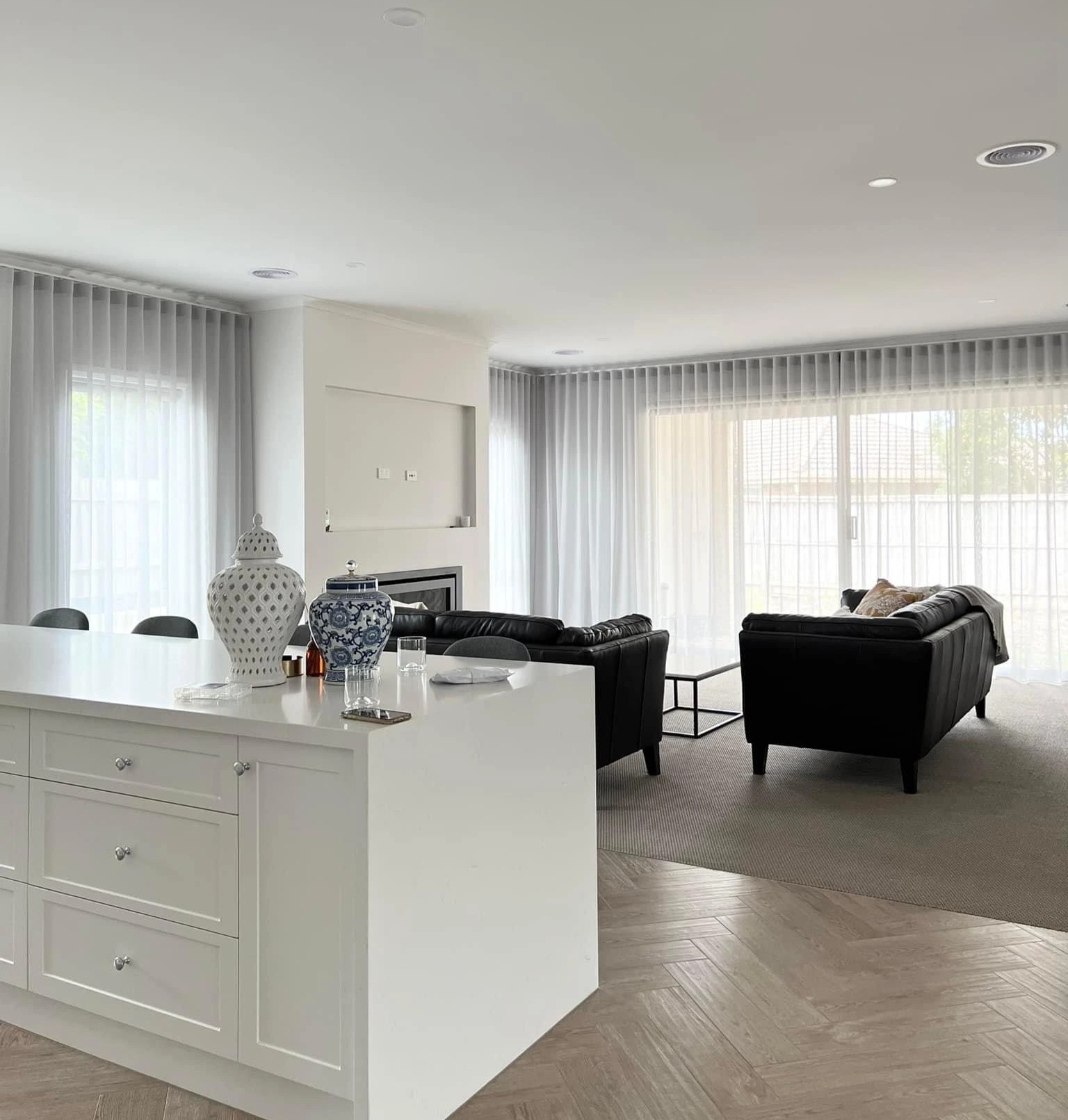 Sheer curtian is best because of there soft natural light.