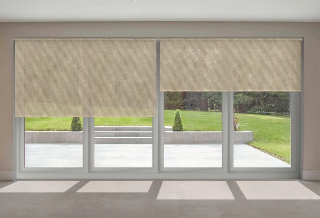 double roller blinds slim cassette Melbourne modern interior