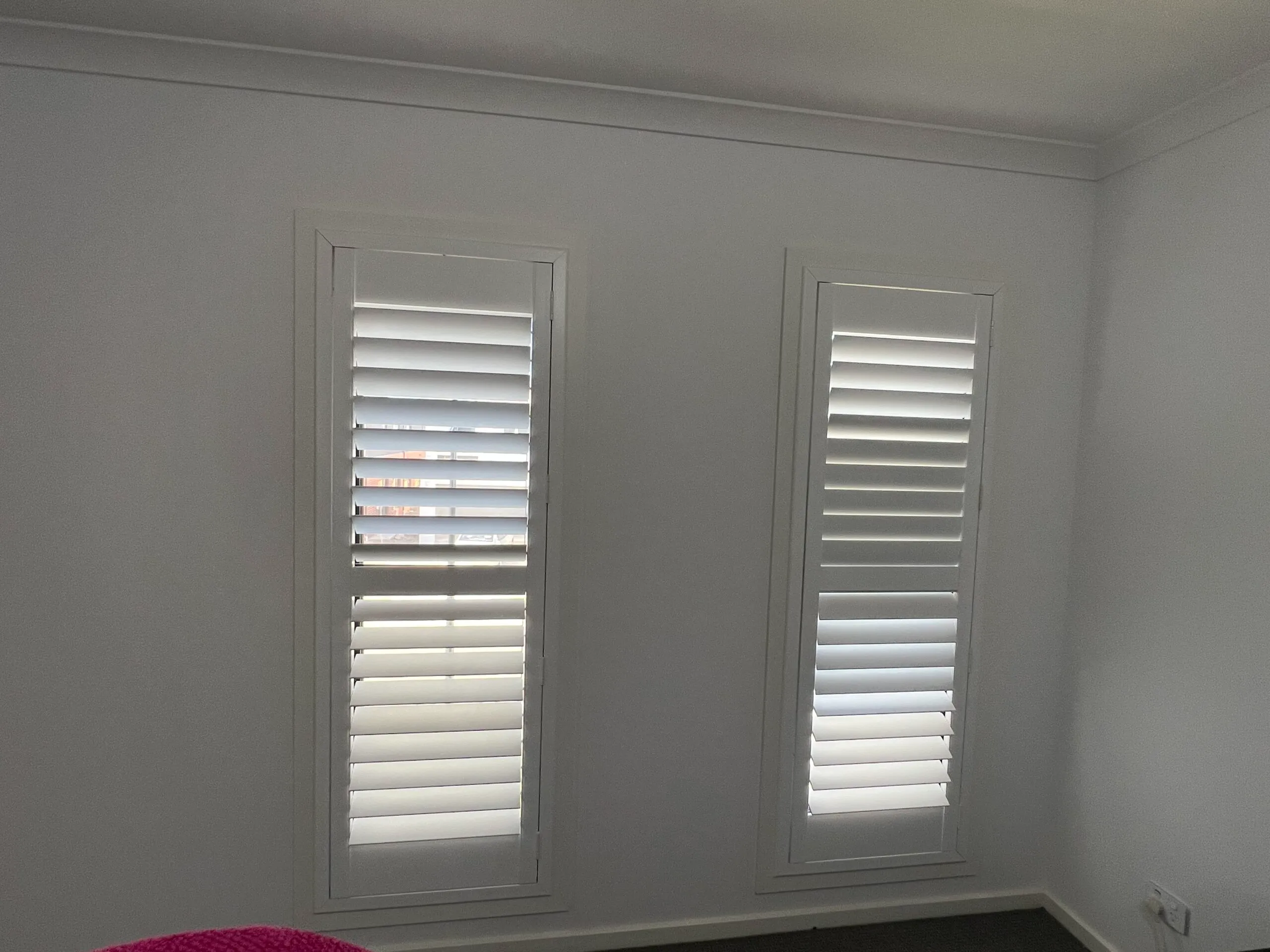 plantation shutters Melbourne louvres open light control