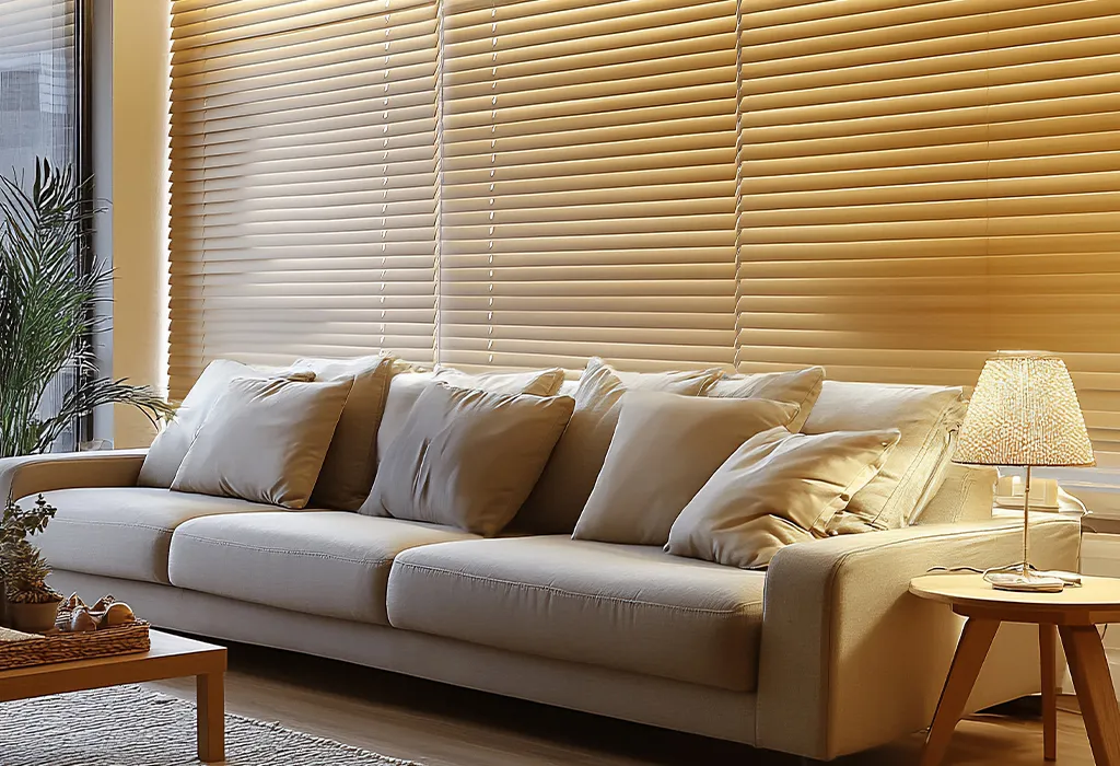 custom blinds Melbourne living room