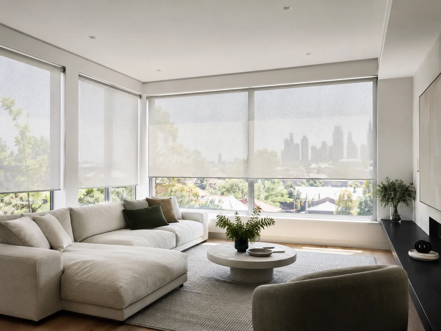 Custom blinds Dandenong — made to measure roller blinds and roman blinds by Skyline Shades
