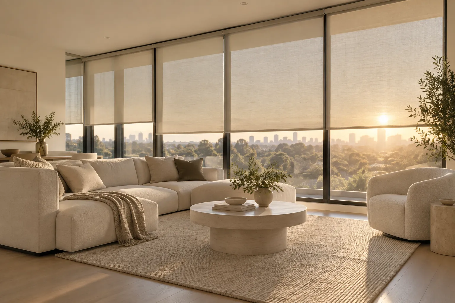 Custom blinds Box Hill — made to measure roller blinds and roman blinds by Skyline Shades Melbourne